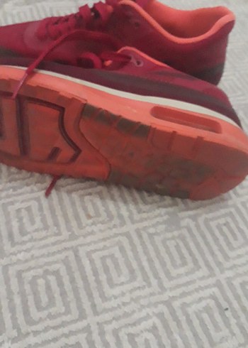 Kırmızı Kadın Spor Ayakkabı Elastik Bağcıklı - Görsel 5