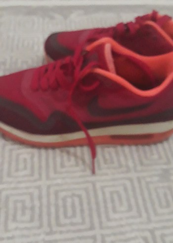 Kırmızı Kadın Spor Ayakkabı Elastik Bağcıklı - Görsel 3