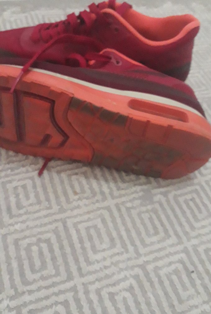 Kırmızı Kadın Spor Ayakkabı Elastik Bağcıklı - Görsel 5