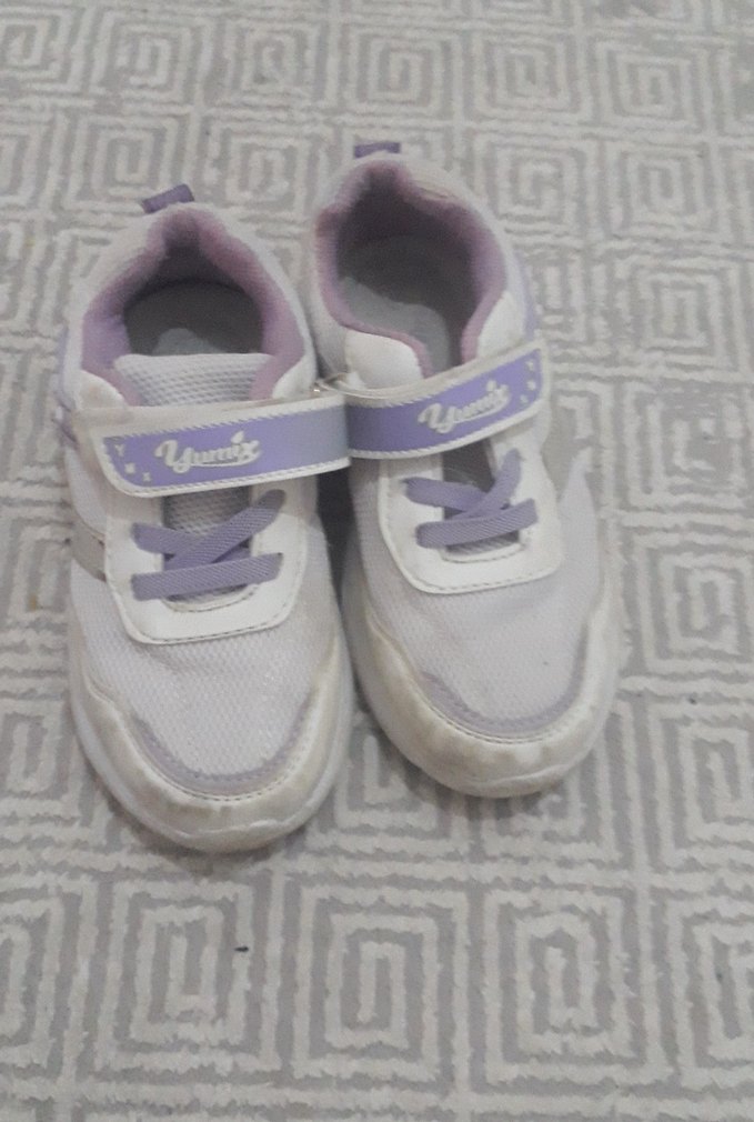 Kız Çocuk Mor cırtlı Spor Ayakkabı - Görsel 4