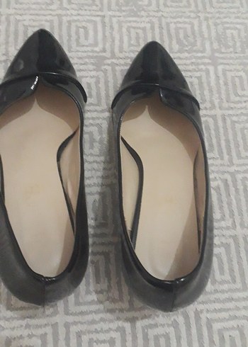 Siyah Parlak Topuklu Kadın Stiletto - Görsel 3