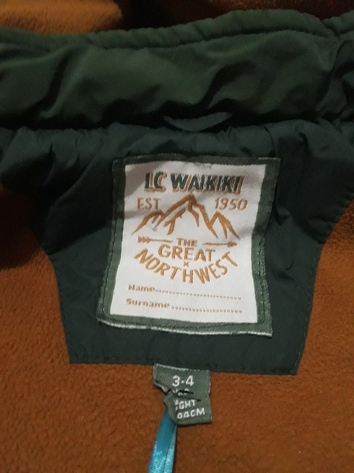 Erkek Çocuk Yeşil Kapüşonlu Mont - Görsel 2