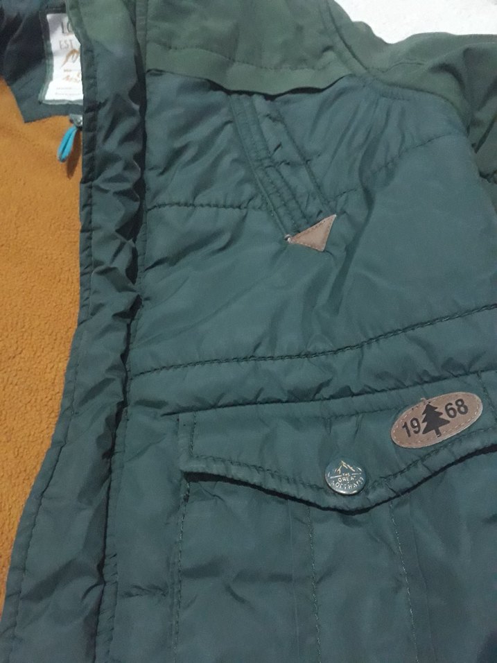 Erkek Çocuk Yeşil Kapüşonlu Mont - Görsel 3