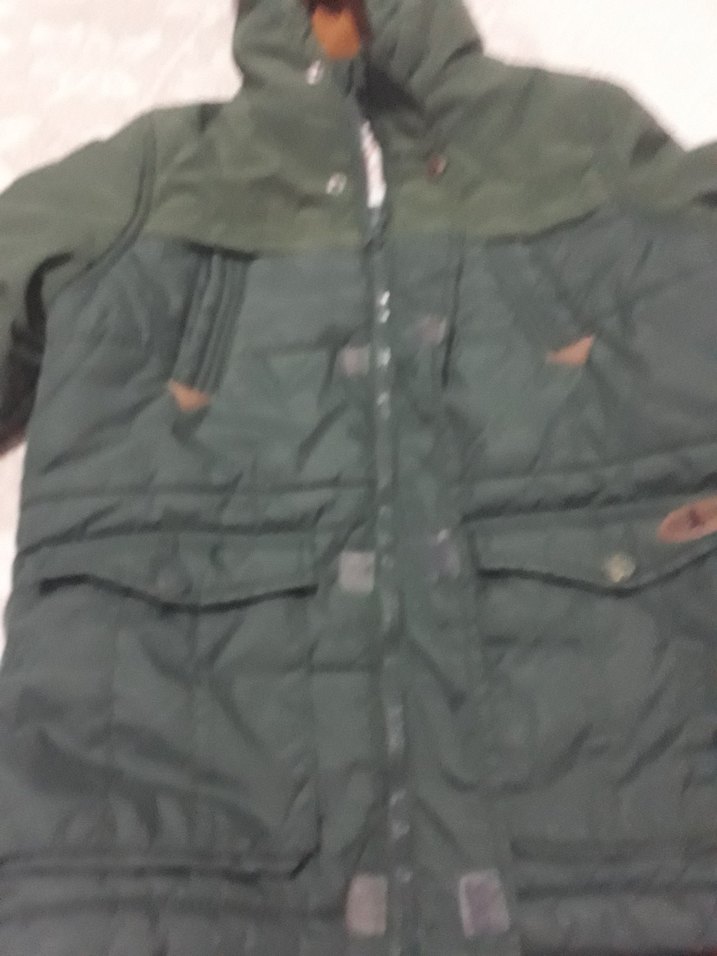 Erkek Çocuk Yeşil Kapüşonlu Mont - Görsel 4