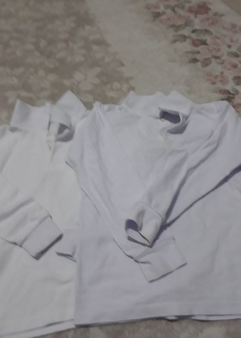 Beyaz Uzun Kollu Erkek Polo Tişört ikili - Görsel 2