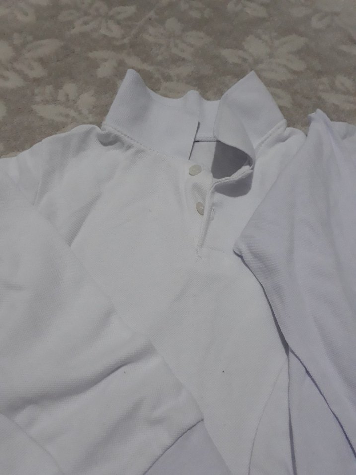 Beyaz Uzun Kollu Erkek Polo Tişört ikili - Görsel 3