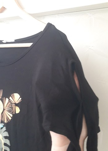 Bohem Siyah Baskılı Tişörtü - Görsel 2