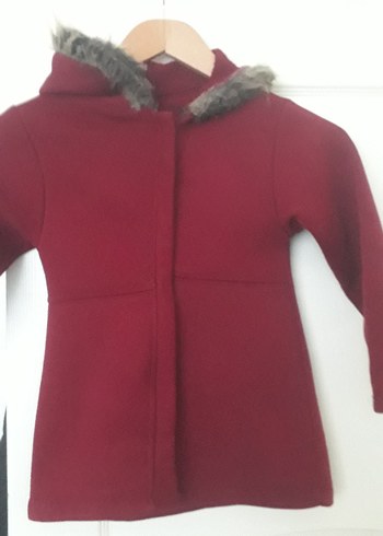 Bordo fermuarlı  Çocuk Mont - Görsel 2