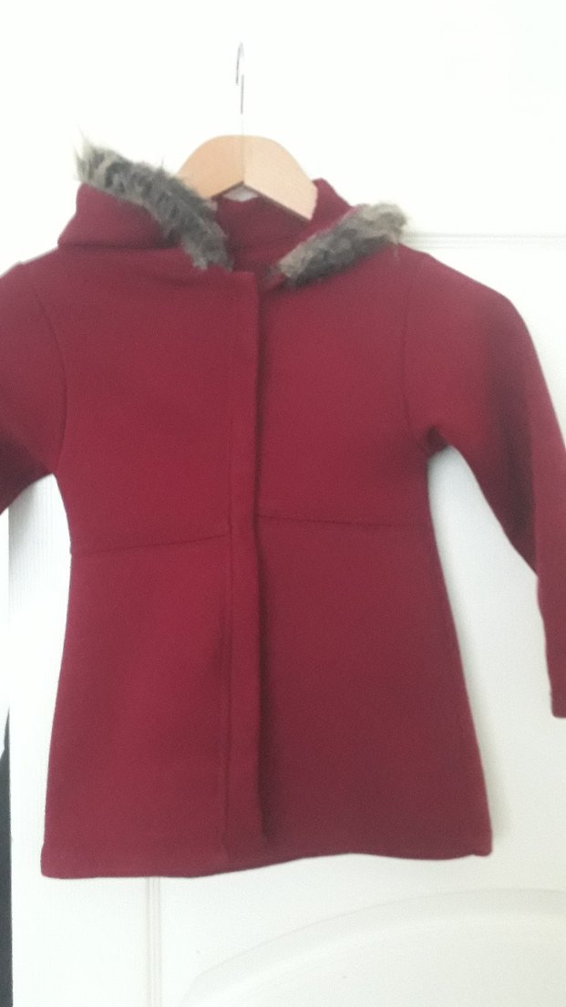 Bordo fermuarlı  Çocuk Mont - Görsel 2