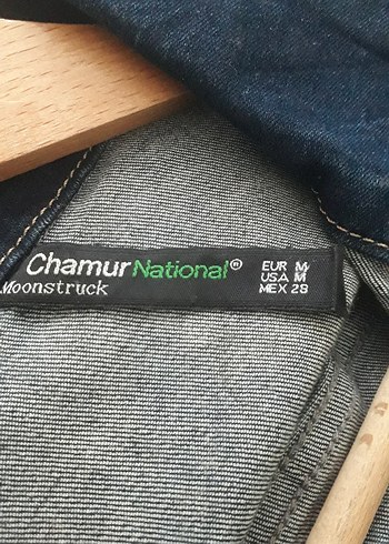 Düğmeli Mavi Kadın Denim Ceket - Görsel 7