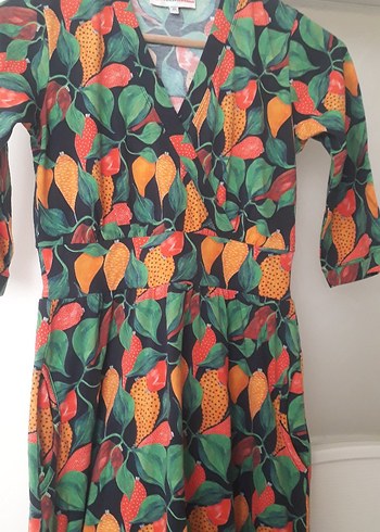 Çok Renkli Bohem Uzun Elbise - Görsel 2