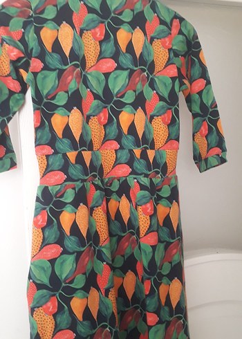 Çok Renkli Bohem Uzun Elbise - Görsel 5