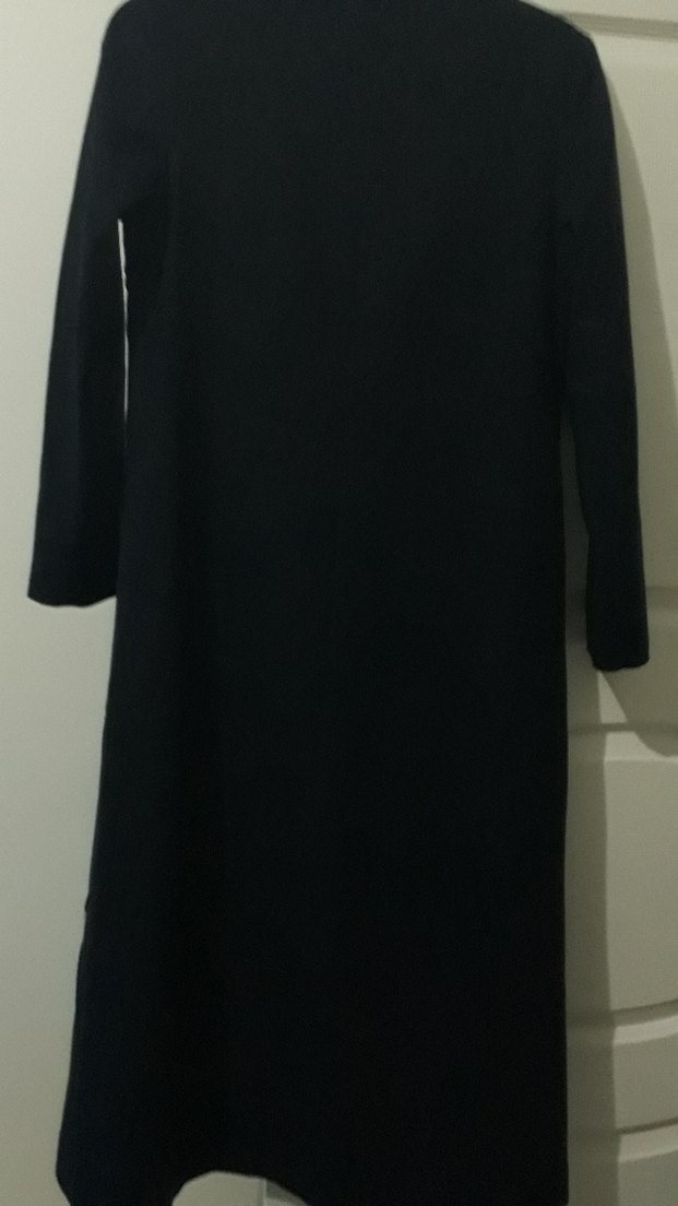 Siyah fermuarlı kaşe kaban - Görsel 4