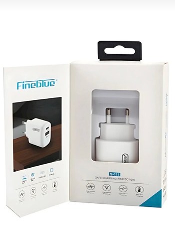 Fineblue Mavi USB Seyahat Şarj Cihazı - Görsel 2