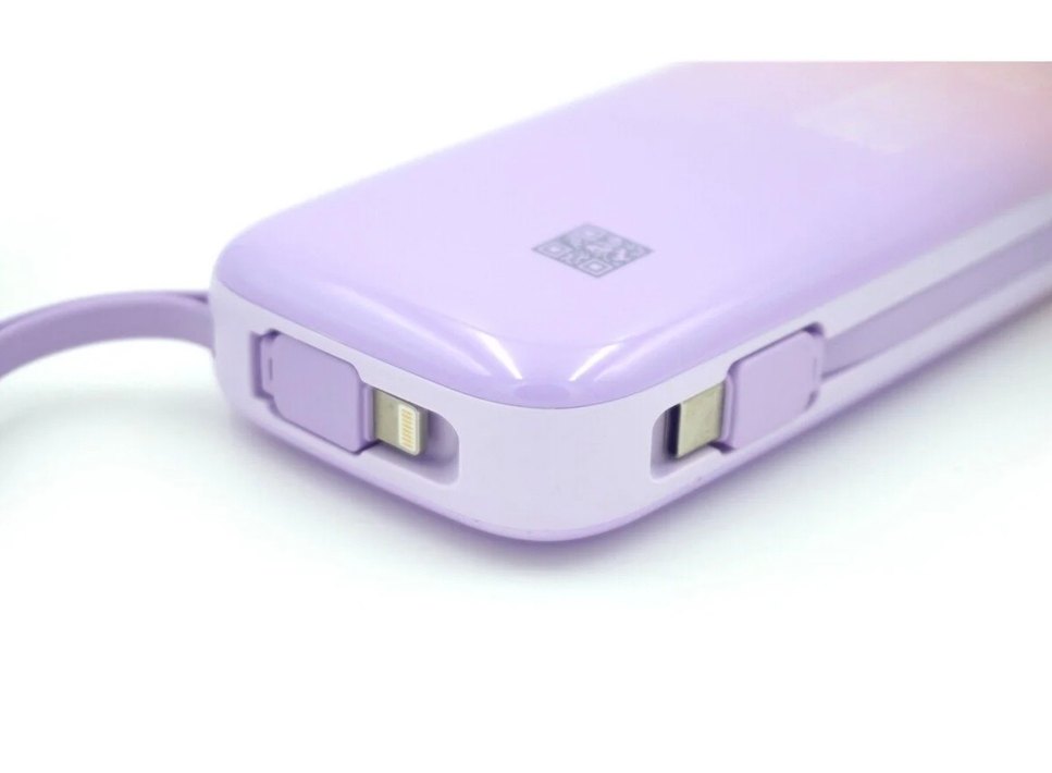 Pastel Mor Taşınabilir Power Bank - Görsel 2