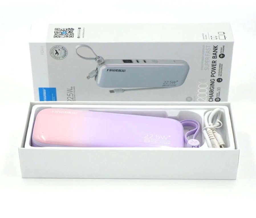 Pastel Mor Taşınabilir Power Bank - Görsel 4