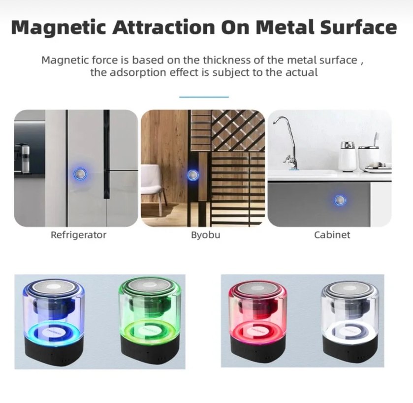 Renkli LED Işıklı Bluetooth Hoparlör MK-22 - Görsel 3