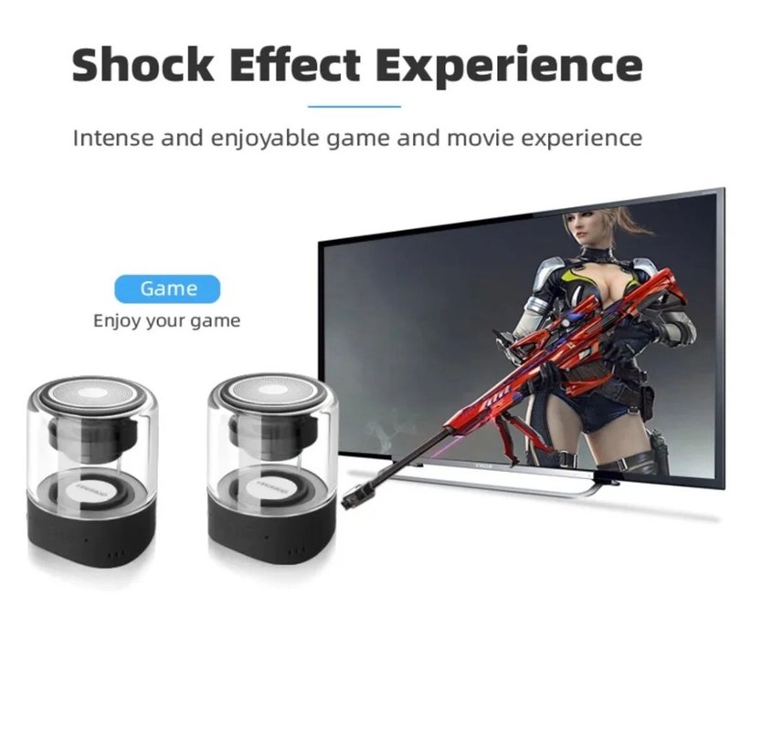 Renkli LED Işıklı Bluetooth Hoparlör MK-22 - Görsel 4