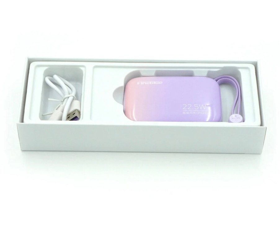 Pastel Mor Taşınabilir Power Bank - Görsel 3