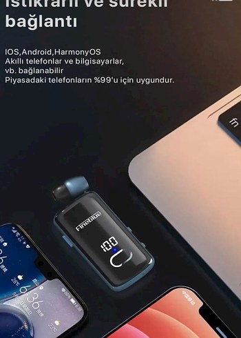 Fineblue Mavi Bluetooth Kulaklık - Görsel 5