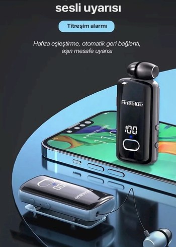 Fineblue Mavi Bluetooth Kulaklık - Görsel 7