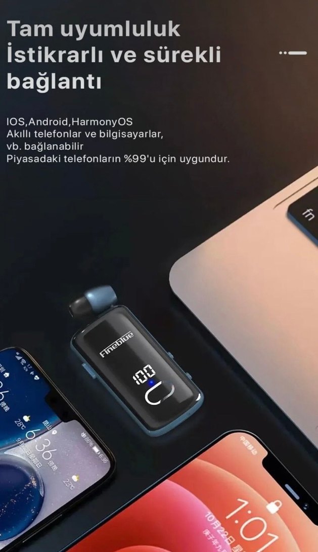 Fineblue Mavi Bluetooth Kulaklık - Görsel 5