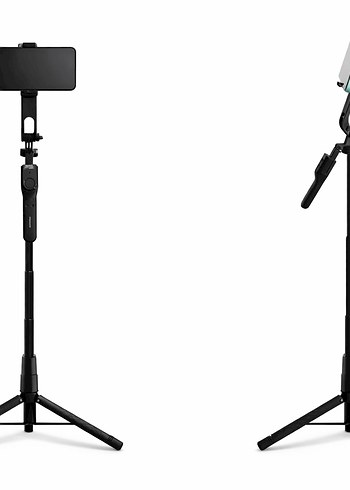 Kablosuz Kumandalı Siyah Selfie Çubuğu ve Tripod - Görsel 3