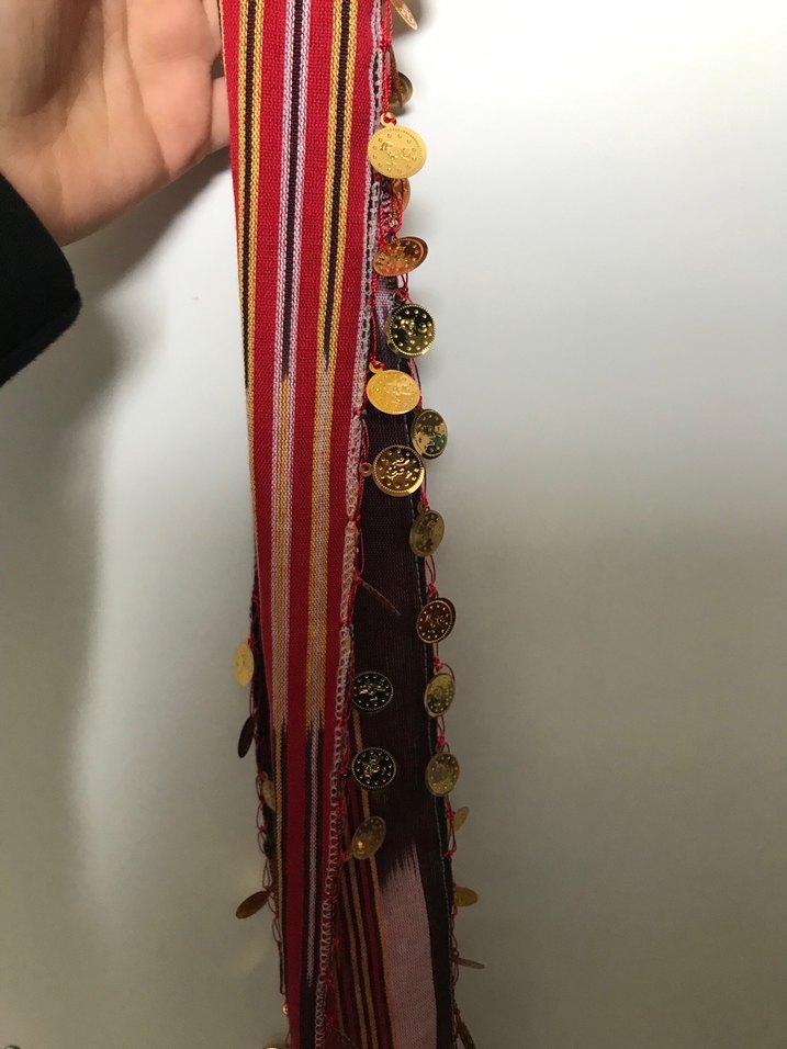 Püsküllü Çok Renkli Bohem Kadın Şal - Görsel 3