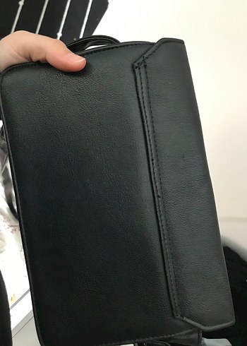 Siyah Deri Çanta - Görsel 4