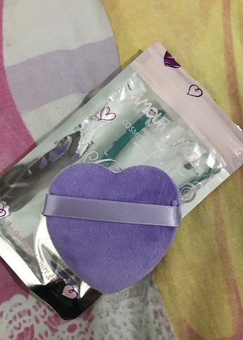 Kalp Şekilli Pastel Mor Makyaj Süngeri - Görsel 2