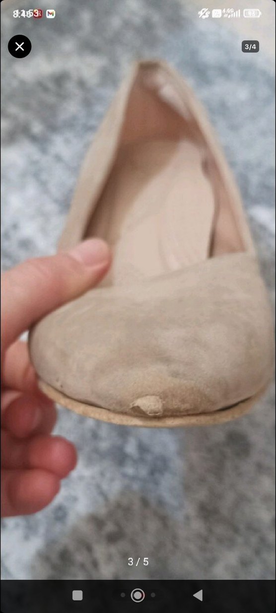 Bej Süet Dolgu Topuklu Stetetto - Görsel 4