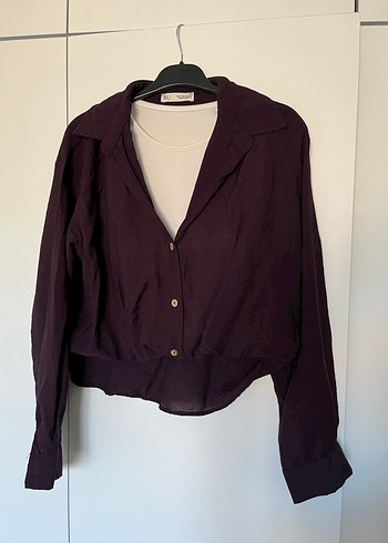 Mürdüm keten gömlek takım - Görsel 3