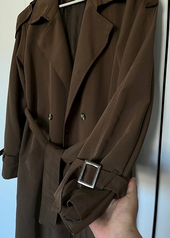 Milla acı kahve trençkot - Görsel 4