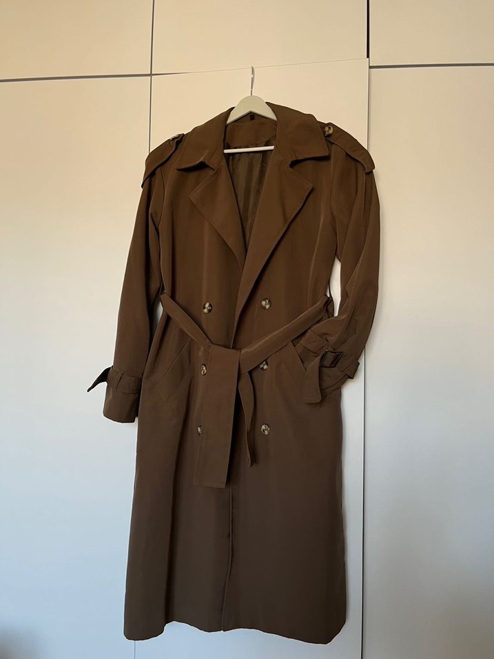 Milla acı kahve trençkot - Görsel 2