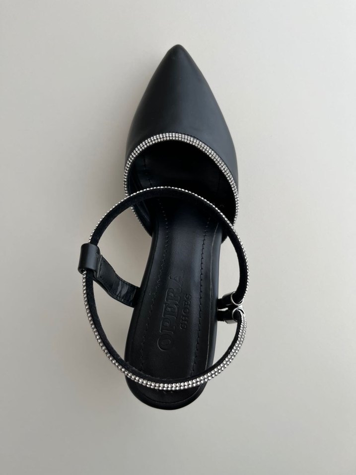 Siyah Bilekten Stiletto Topuklu Ayakkabı - Görsel 3