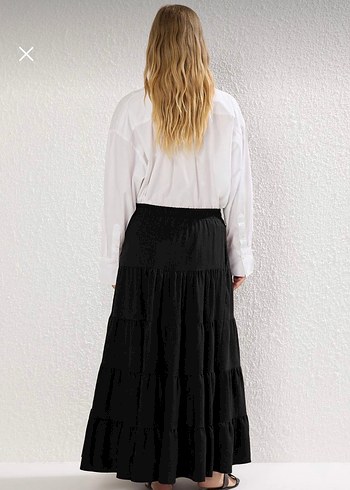 Trendyolmilla Siyah Maxi Bohem Etek - Görsel 2