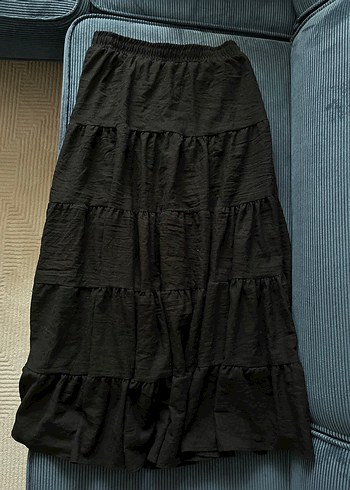 Trendyolmilla Siyah Maxi Bohem Etek - Görsel 4