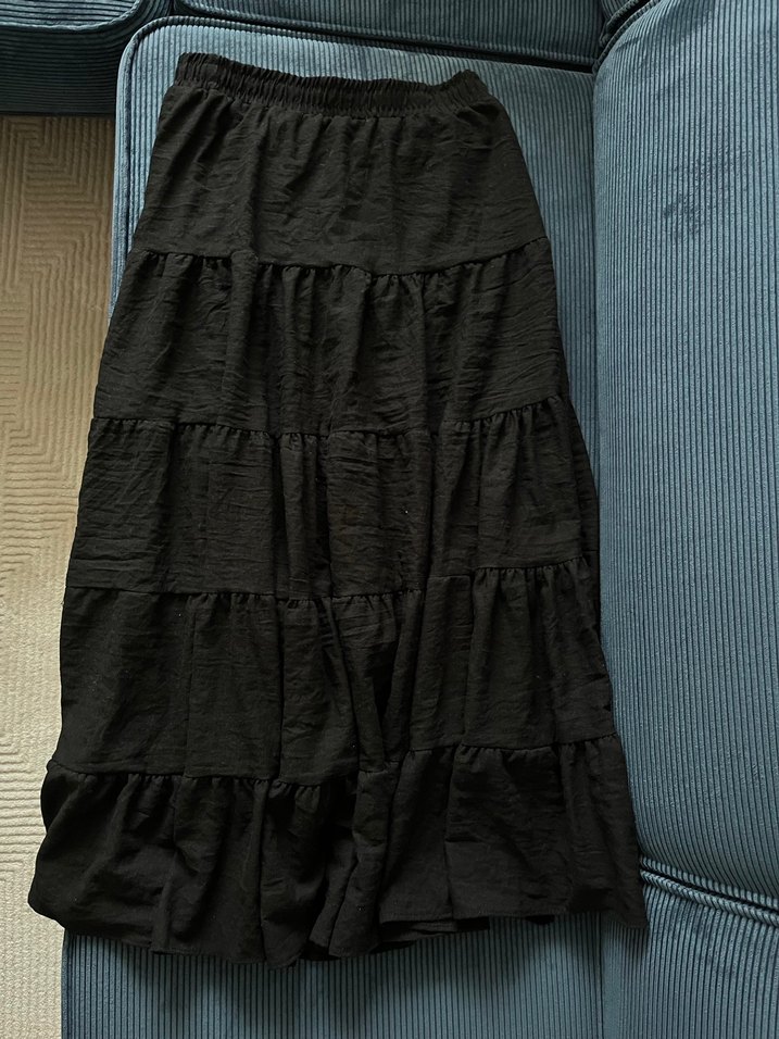 Trendyolmilla Siyah Maxi Bohem Etek - Görsel 5