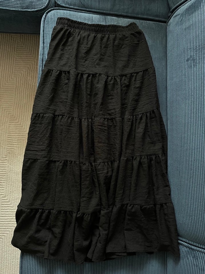 Trendyolmilla Siyah Maxi Bohem Etek - Görsel 4