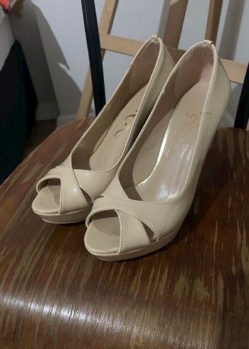 Bej Kadın Platform Topuklu Ayakkabı - Görsel 2