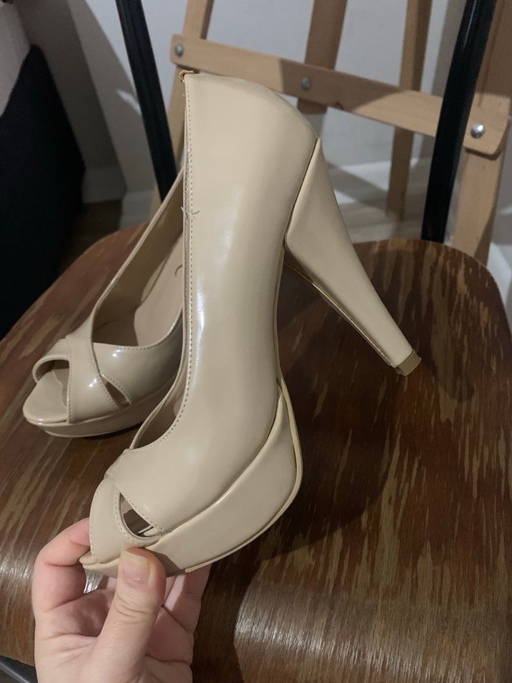 Bej Kadın Platform Topuklu Ayakkabı - Görsel 3