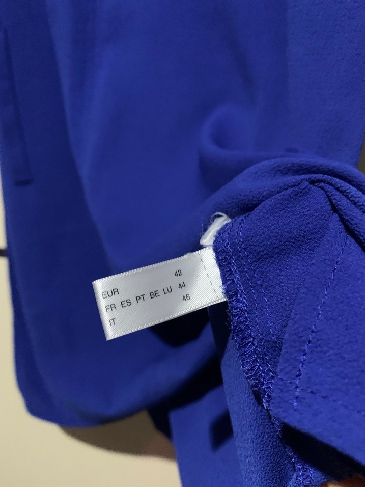 Mavi V Yakalı Salaş Tunik - Görsel 4