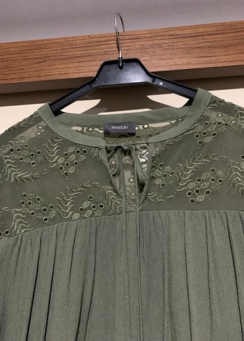 C&A Haki Keten Kadın Bluz - Görsel 2