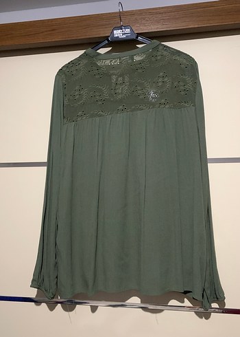 C&A Haki Keten Kadın Bluz - Görsel 4