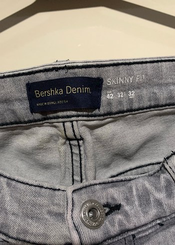 Bershka Gri Skinny Fit Erkek Jean - Görsel 2