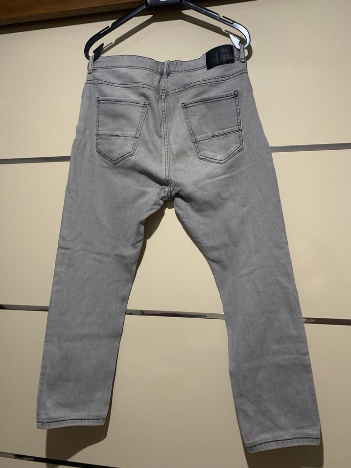 Bershka Gri Skinny Fit Erkek Jean - Görsel 4