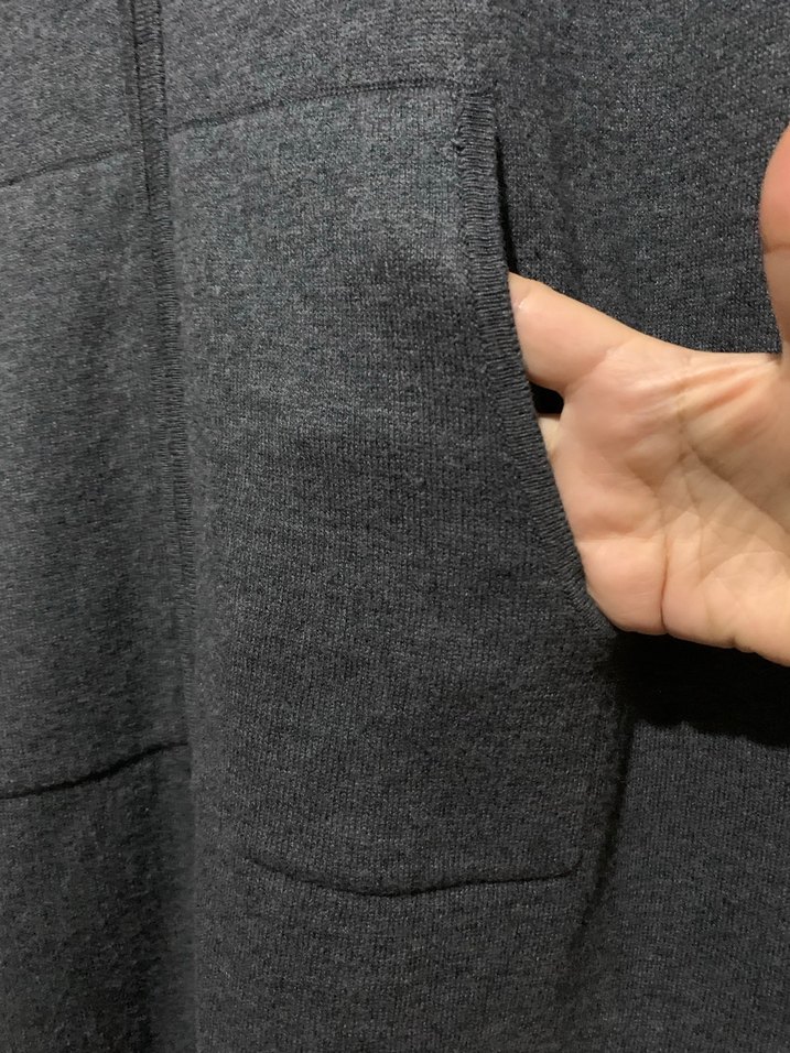 Primark Gri Kapüşonlu Fermuarlı Midi Kadın Hırka - Görsel 4