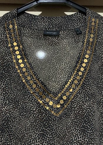 Tchibo Marka Leopar Desenli Tunik Bluz - Görsel 4