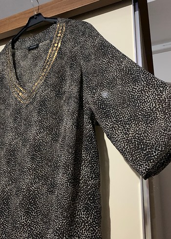 Tchibo Marka Leopar Desenli Tunik Bluz - Görsel 2