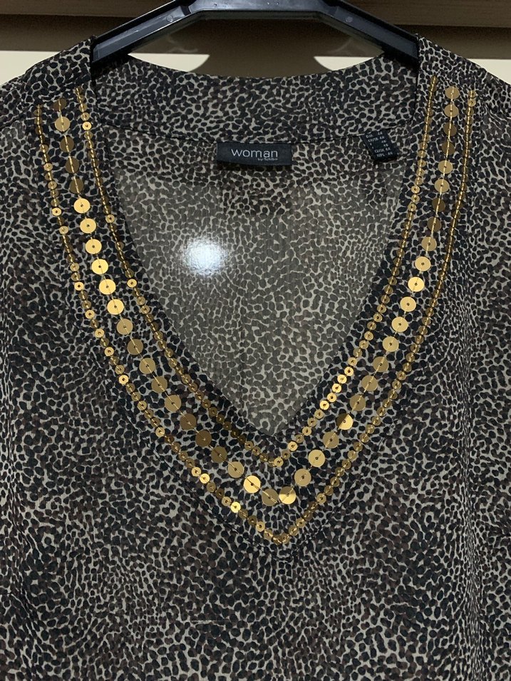 Tchibo Marka Leopar Desenli Tunik Bluz - Görsel 4